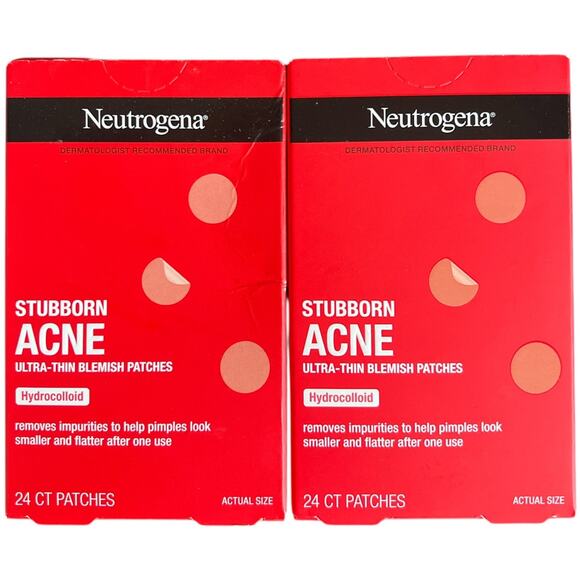 Lot 2 Neutrogena Stubborn Acne Hydrocolloid Blemish Patches - Picture 2 of 4